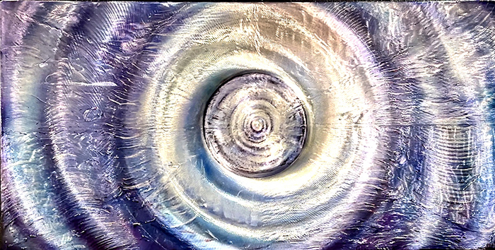 waves series purple red wolf fine art